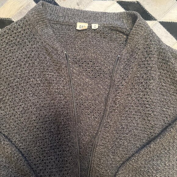 GAP PL MERINO KNIT BOMBER ZIPPER CARDIGAN - Picture 8 of 9